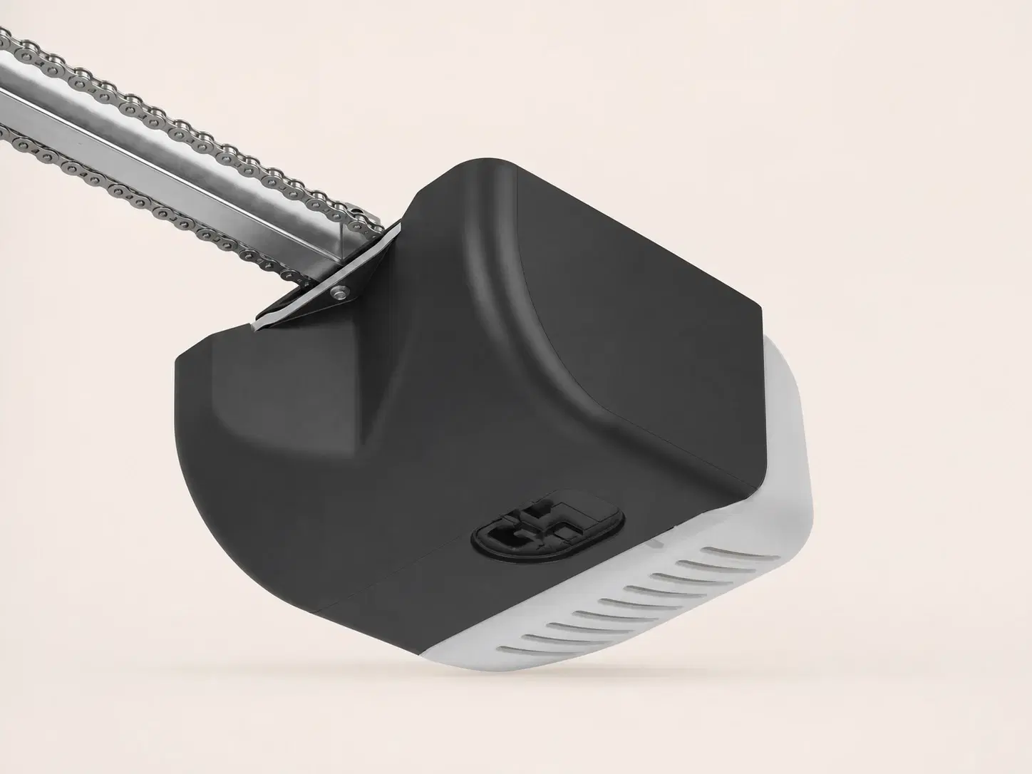 Illustrative rendering of the black Genie 1035 opener motor unit
