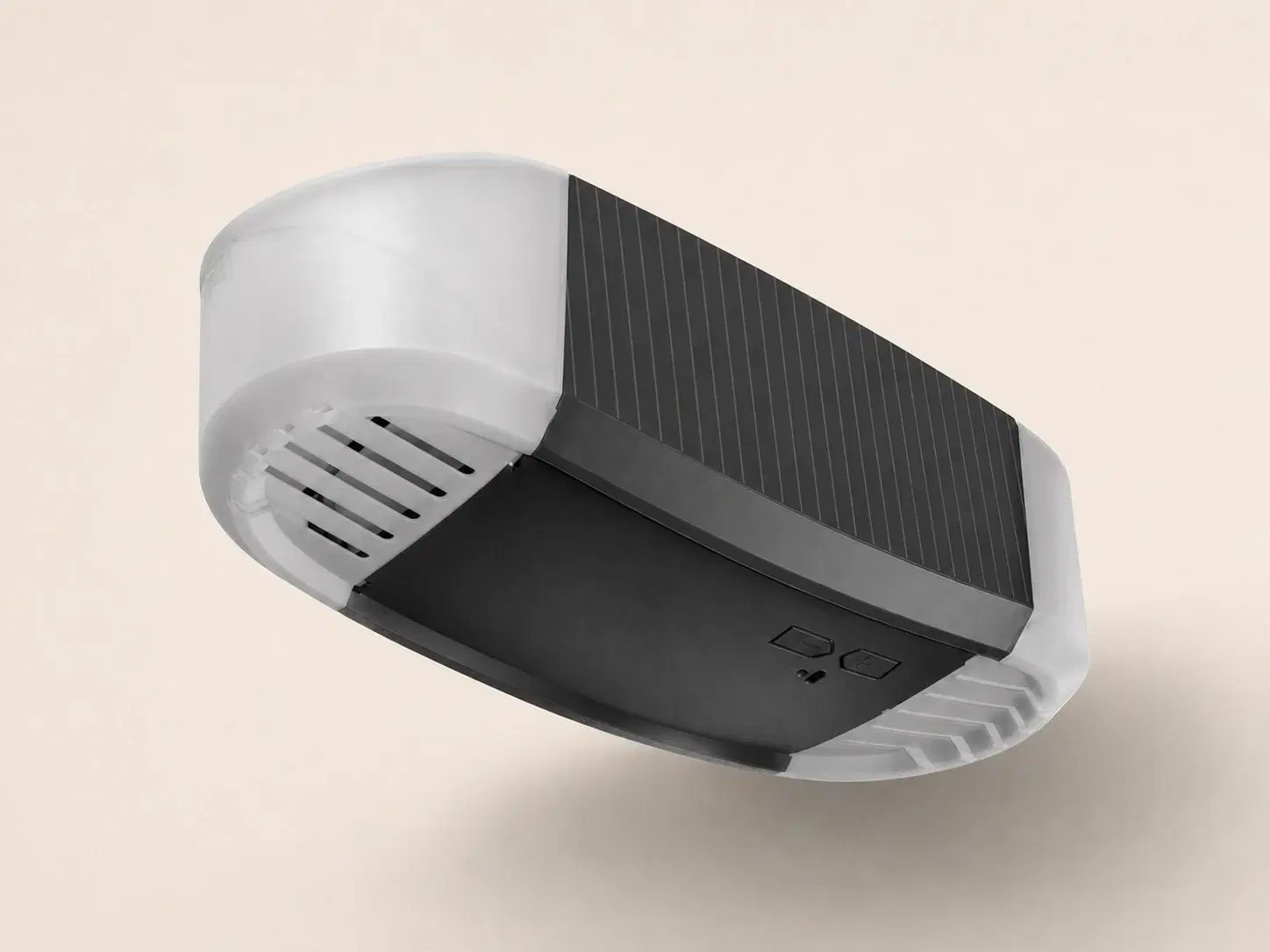 Illustrative rendering of the black and white Genie 3155D opener motor unit