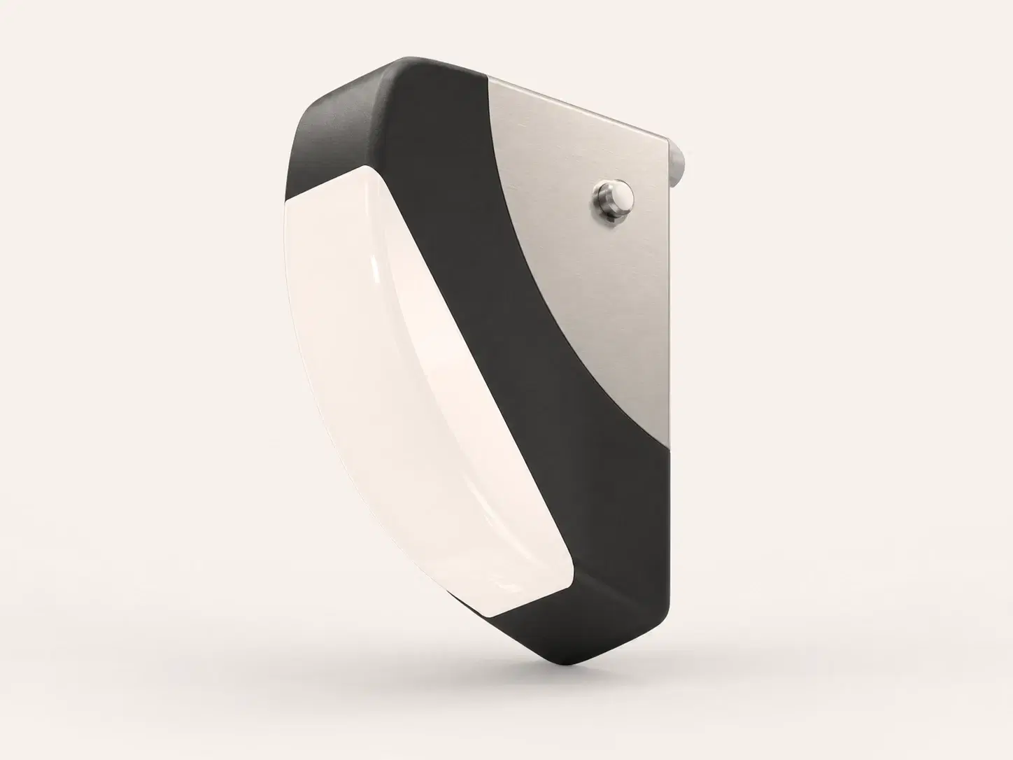 Illustrative rendering of the black and white Nice 1461J wall-mount opener