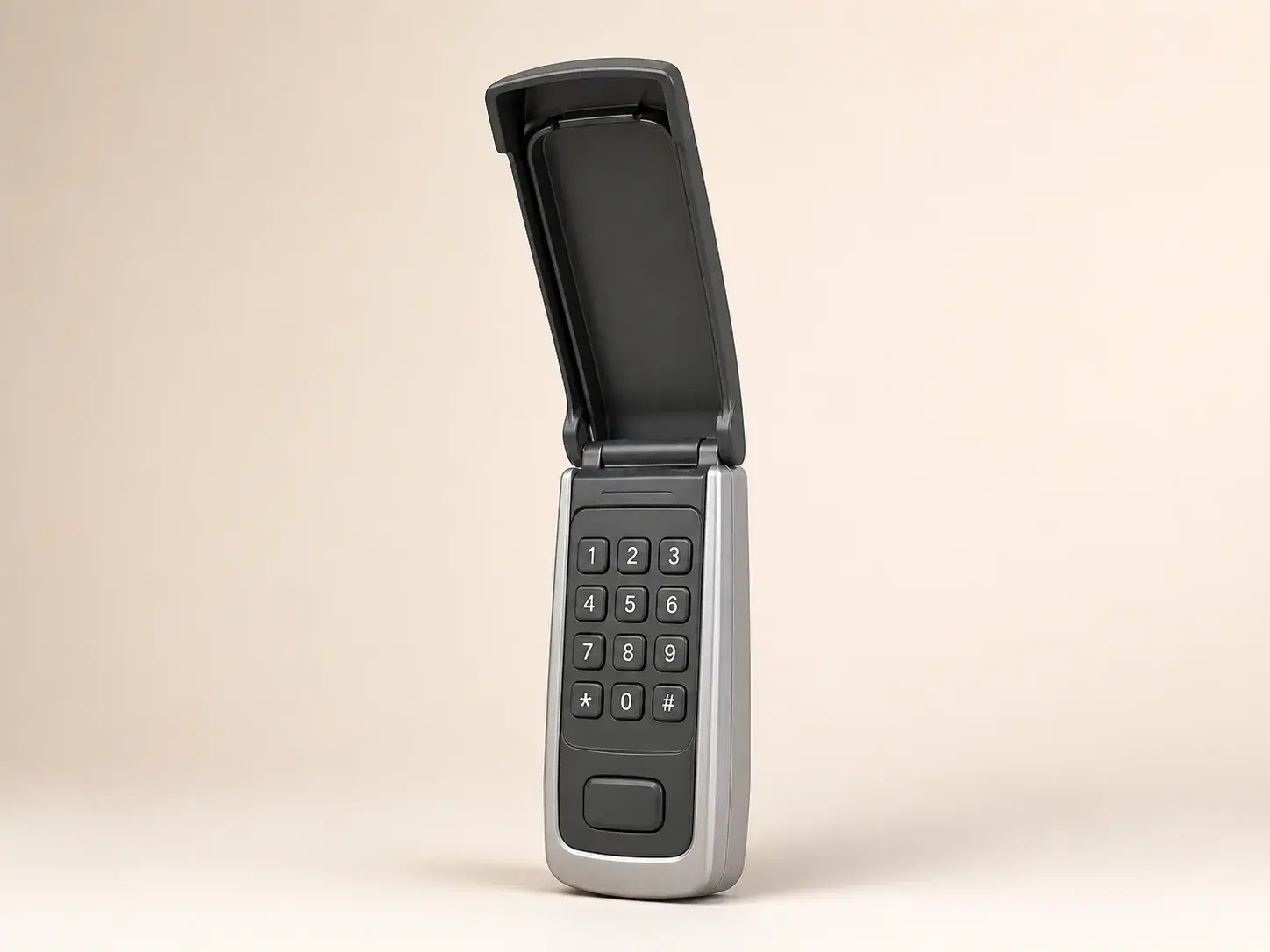 Illustrative rendering of a weather-resistant Marantec-compatible wireless keypad